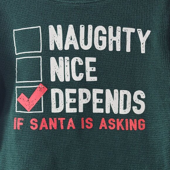 Carter's Naughty Nice Thermal Long Sleeve Size 3T - Picture 2 of 4
